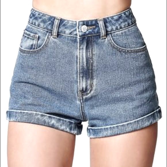Brandy Melville Pants - Brandy Melville high waisted Shorts | John Galt Cuffed Jean Shorts Small